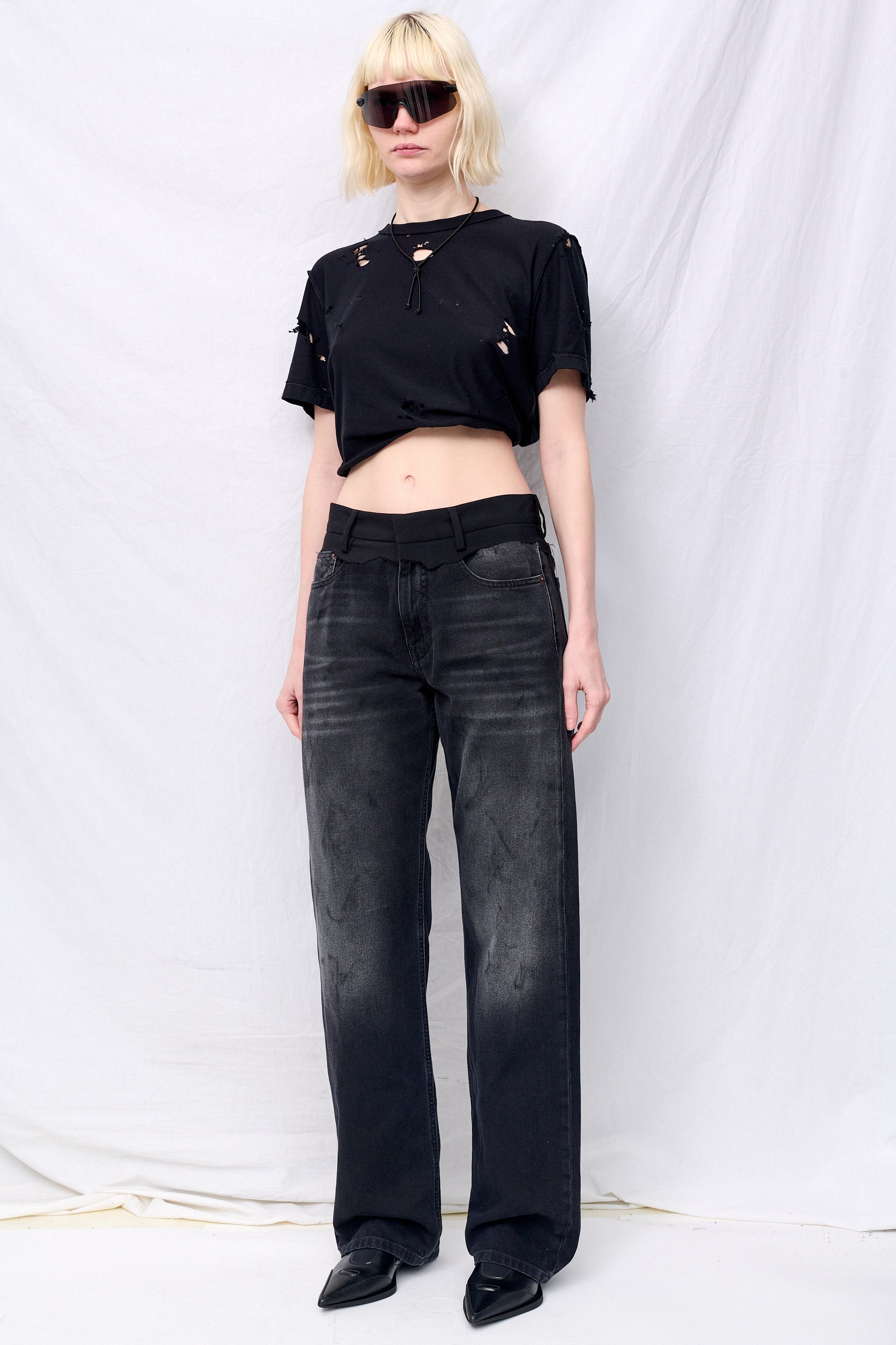 Black Waistband 5 Pocket Pant