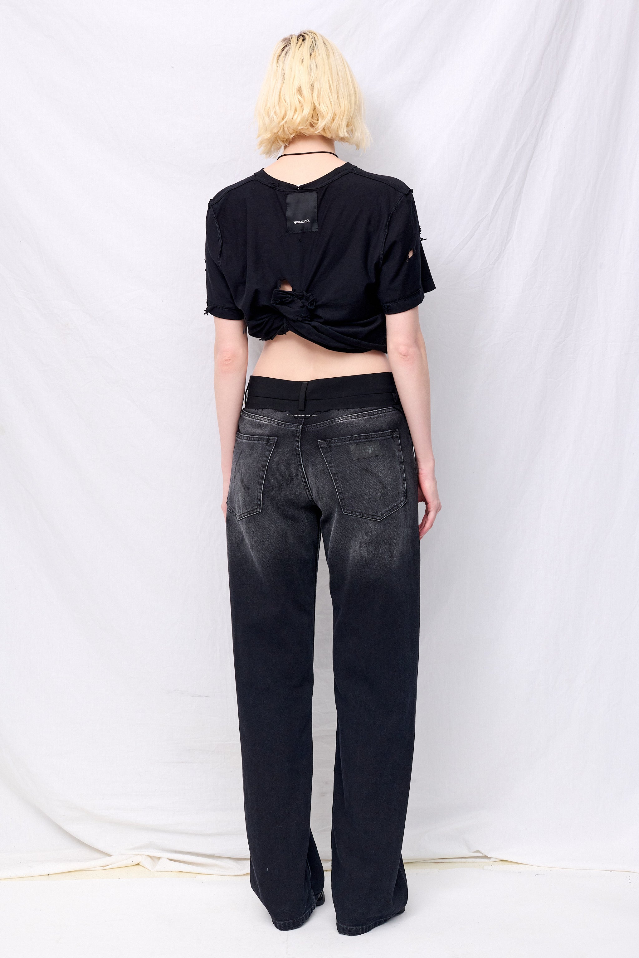 Black Waistband 5 Pocket Pant