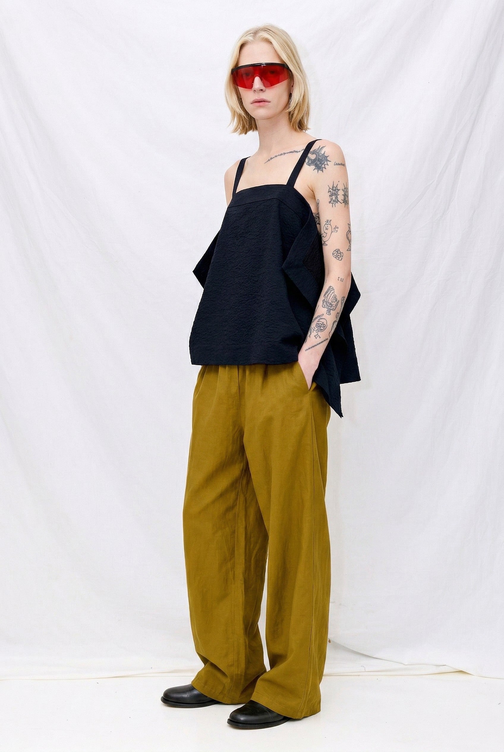 Dark Olive Straight Pants