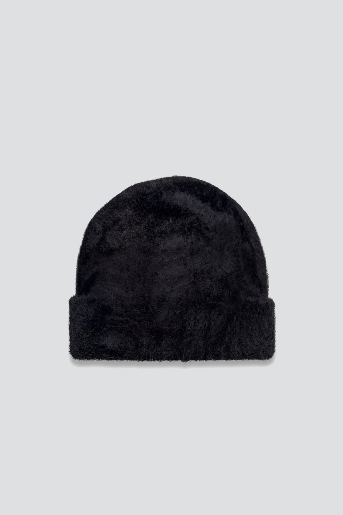 Black Brushed Cashmere Beanie