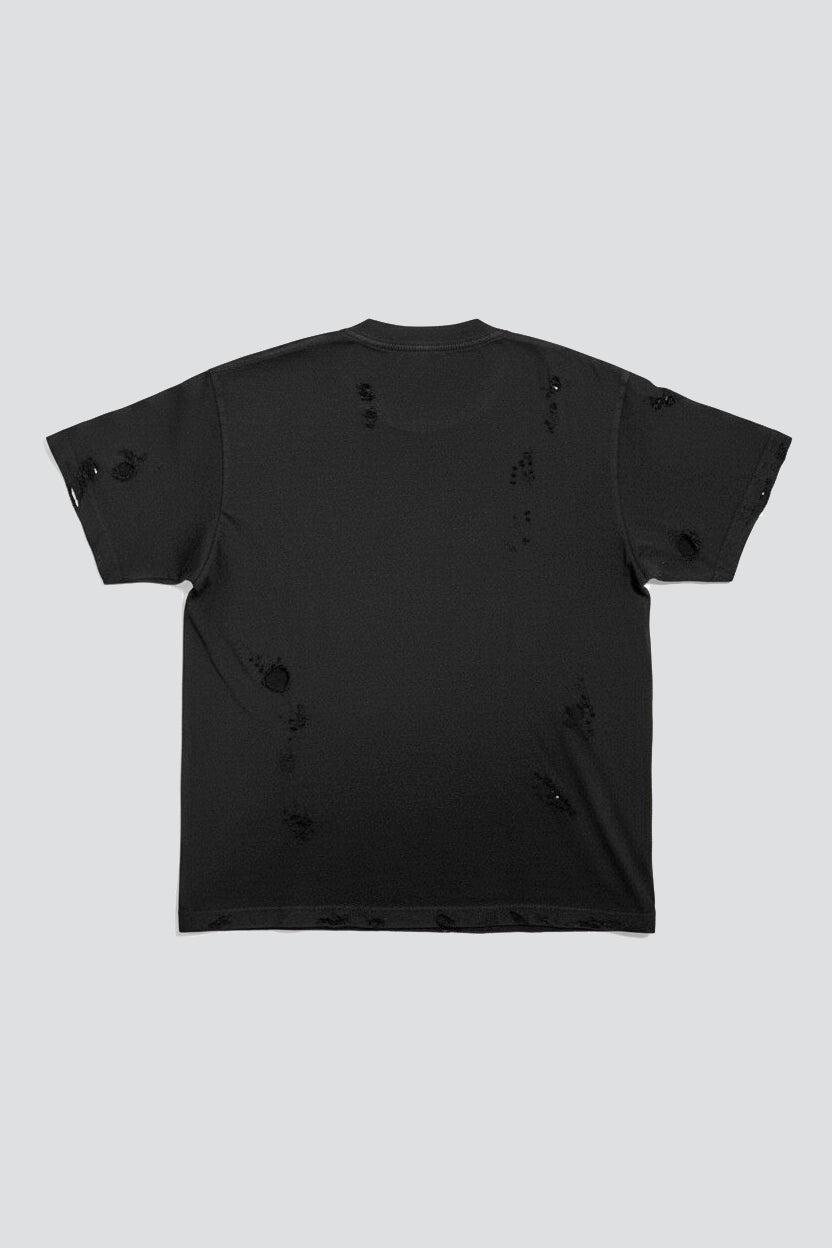 Distressed Black T-Shirt