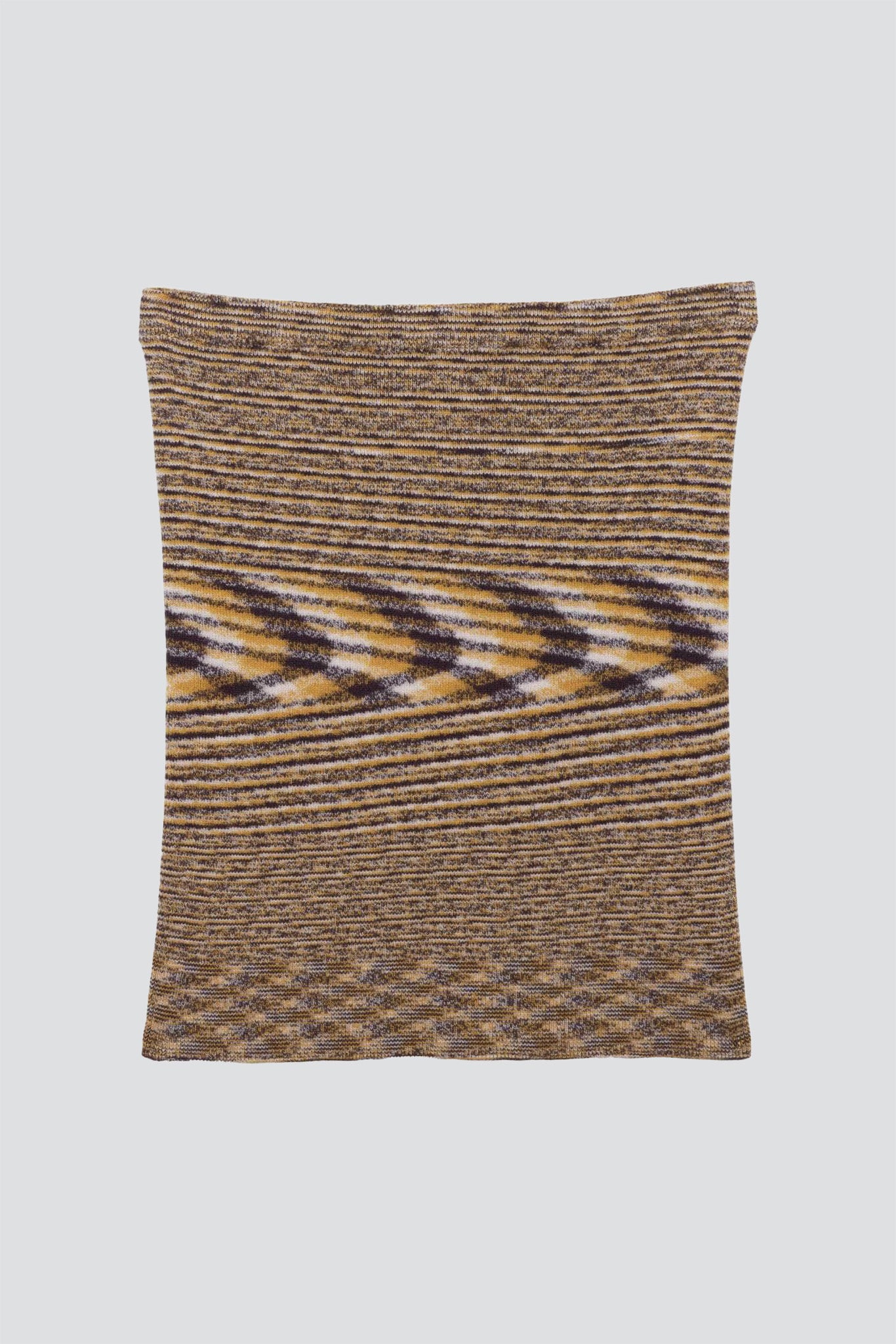 Brown Melange Flute Skirt