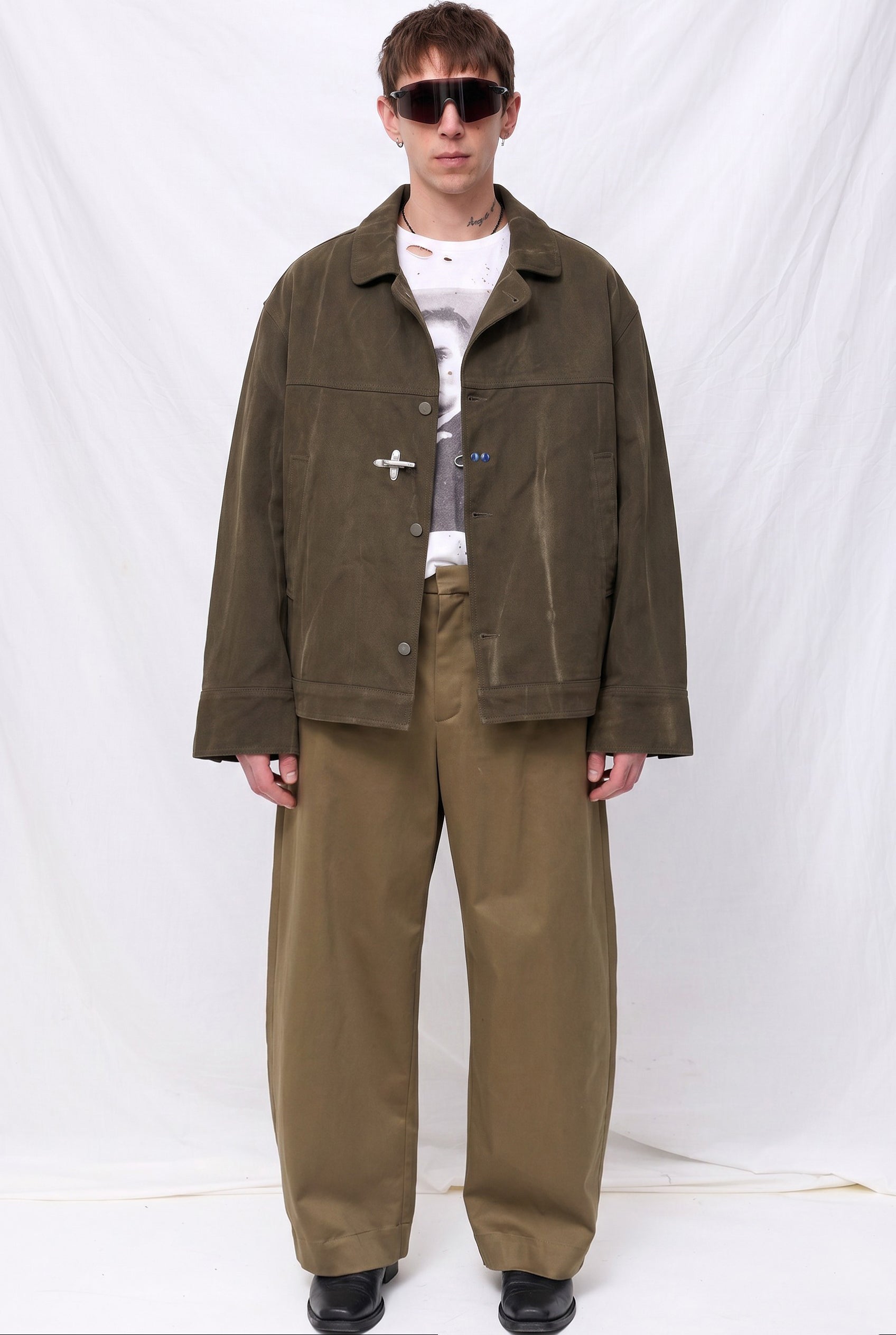 Brown Denim Fireman Box Jacket