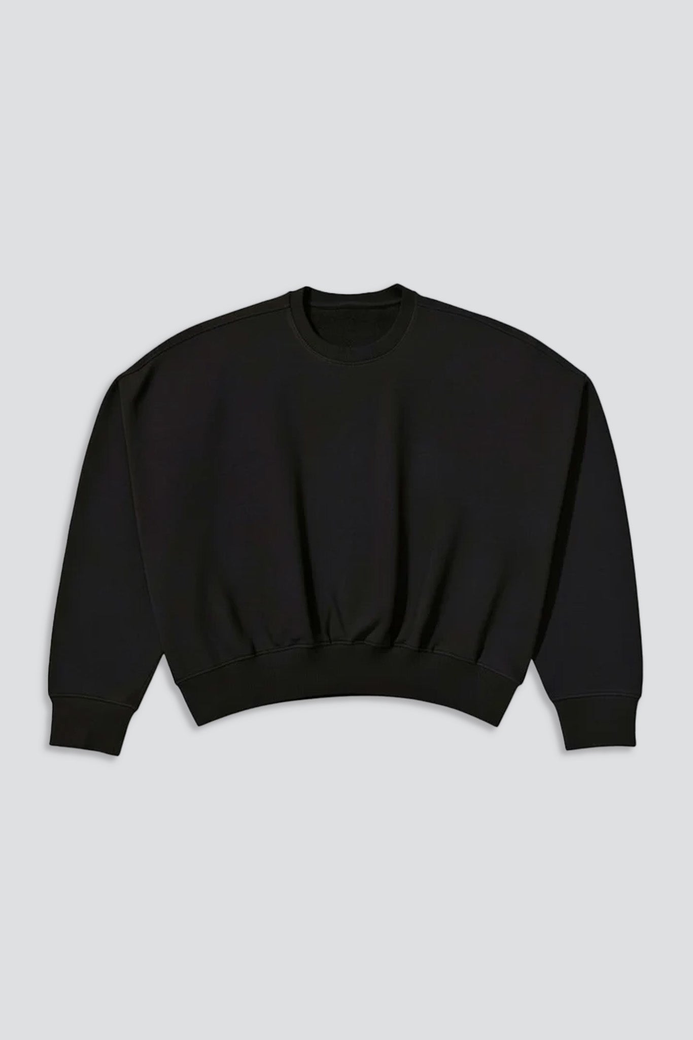 Black Cropped Crewneck