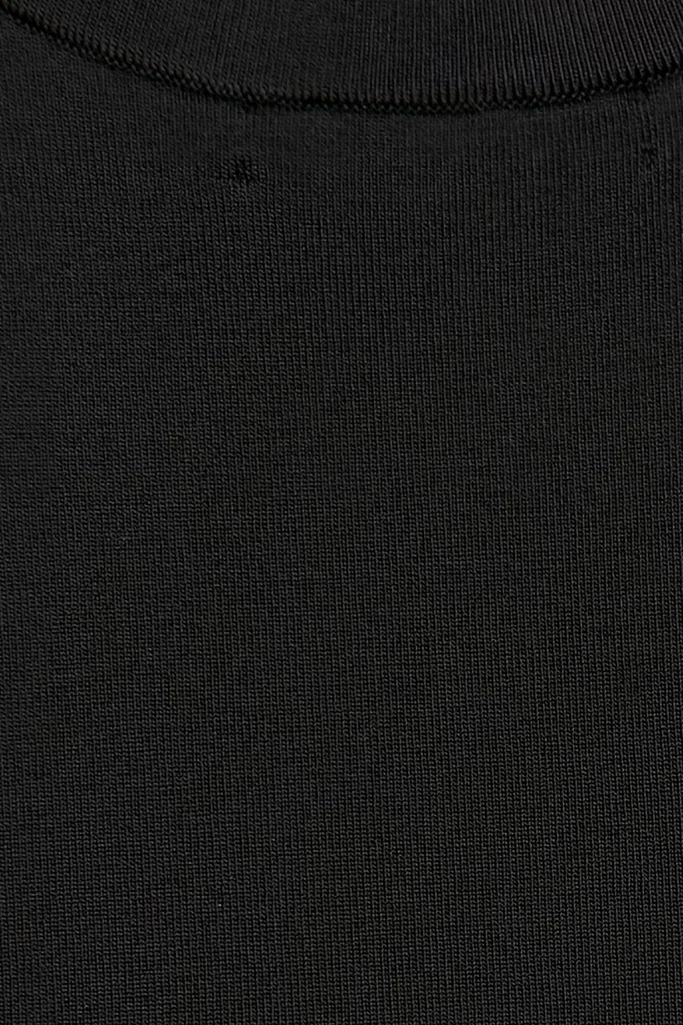 Black Ribbed Scoop Tank