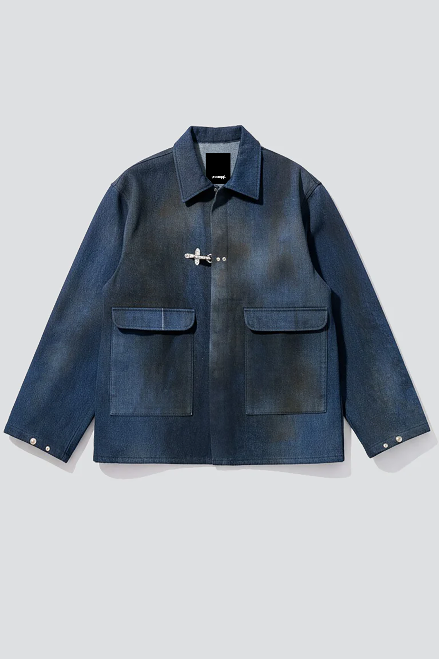 Dirty Indigo Denim Fireman Utility Jacket