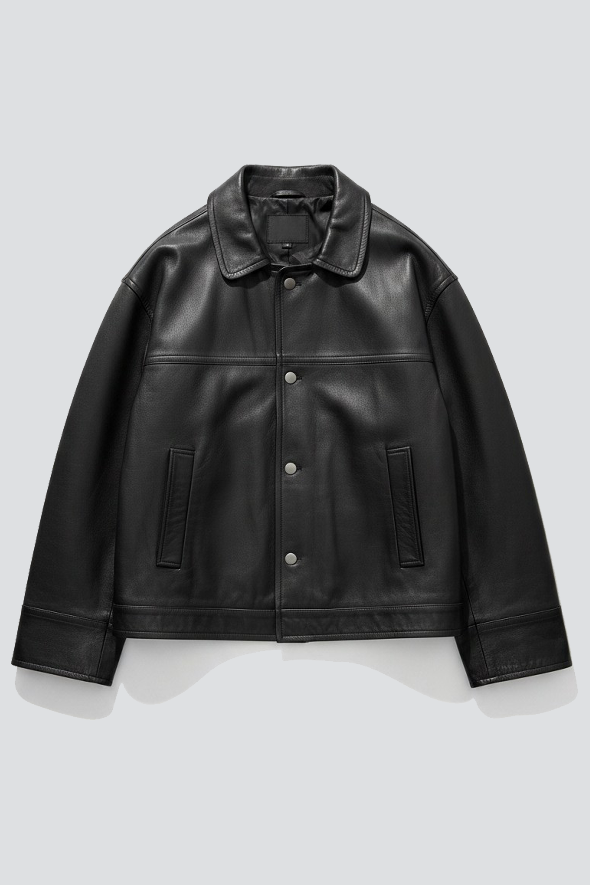 Black Leather Box Jacket