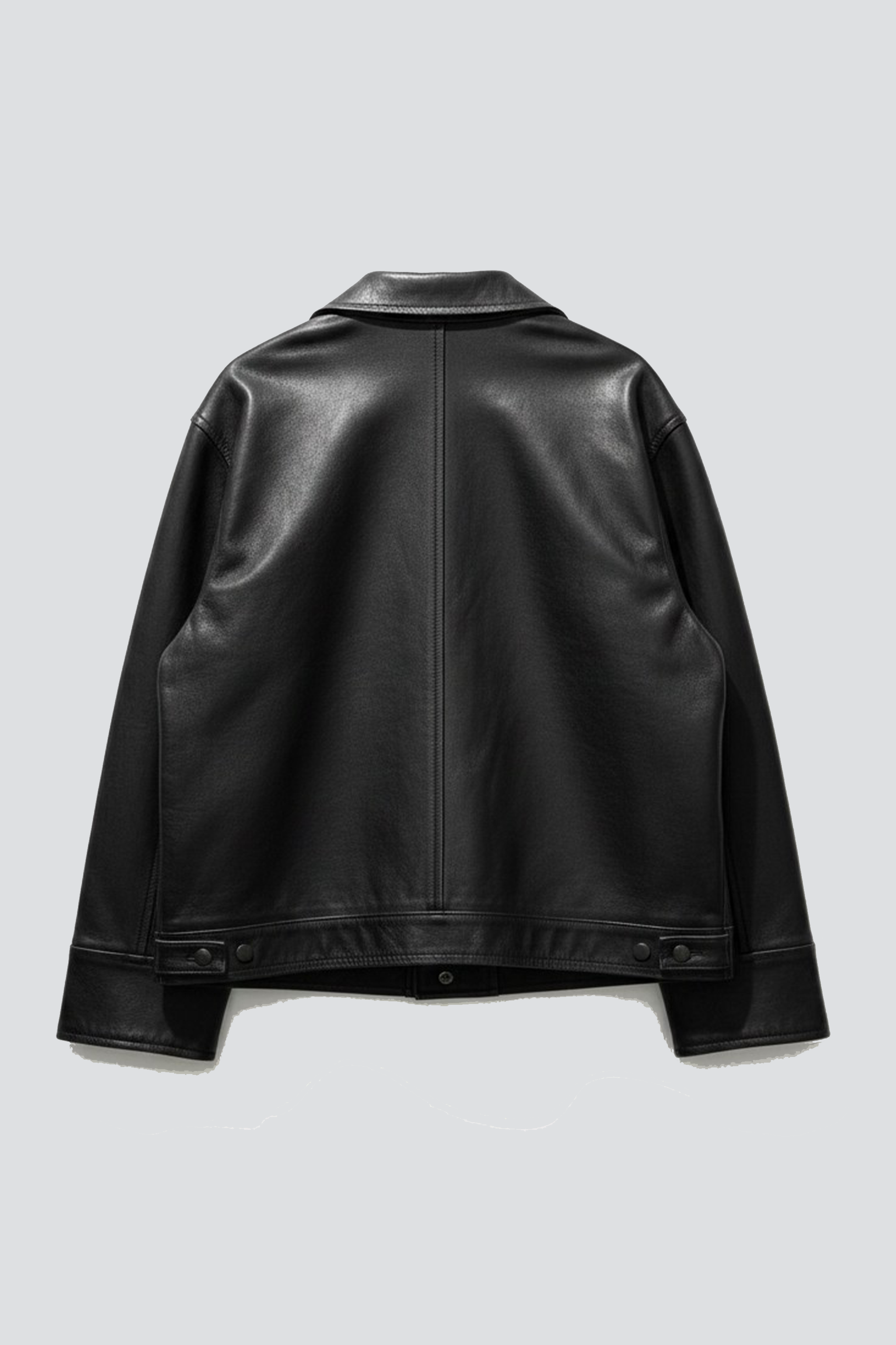 Black Leather Box Jacket