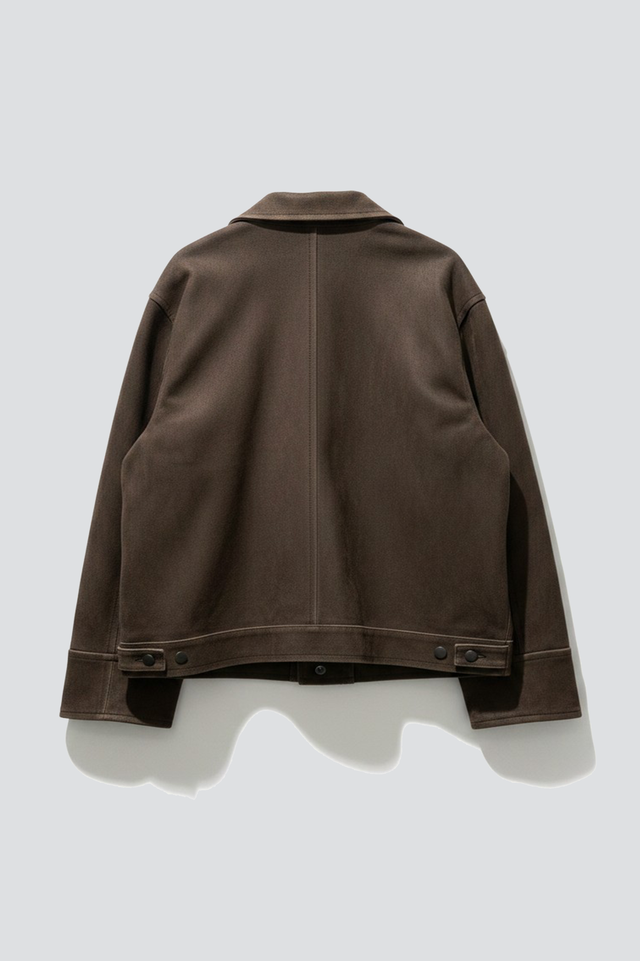Cracked Brown Leather Box Jacket