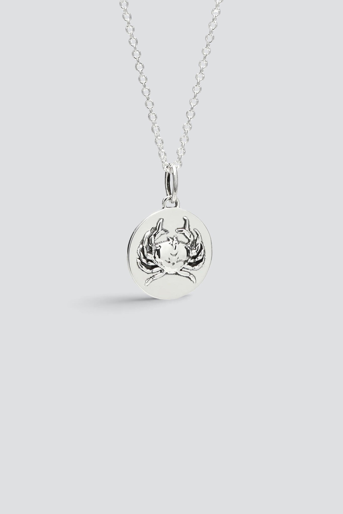 Silver Cancer Mini Zodiac Pendant