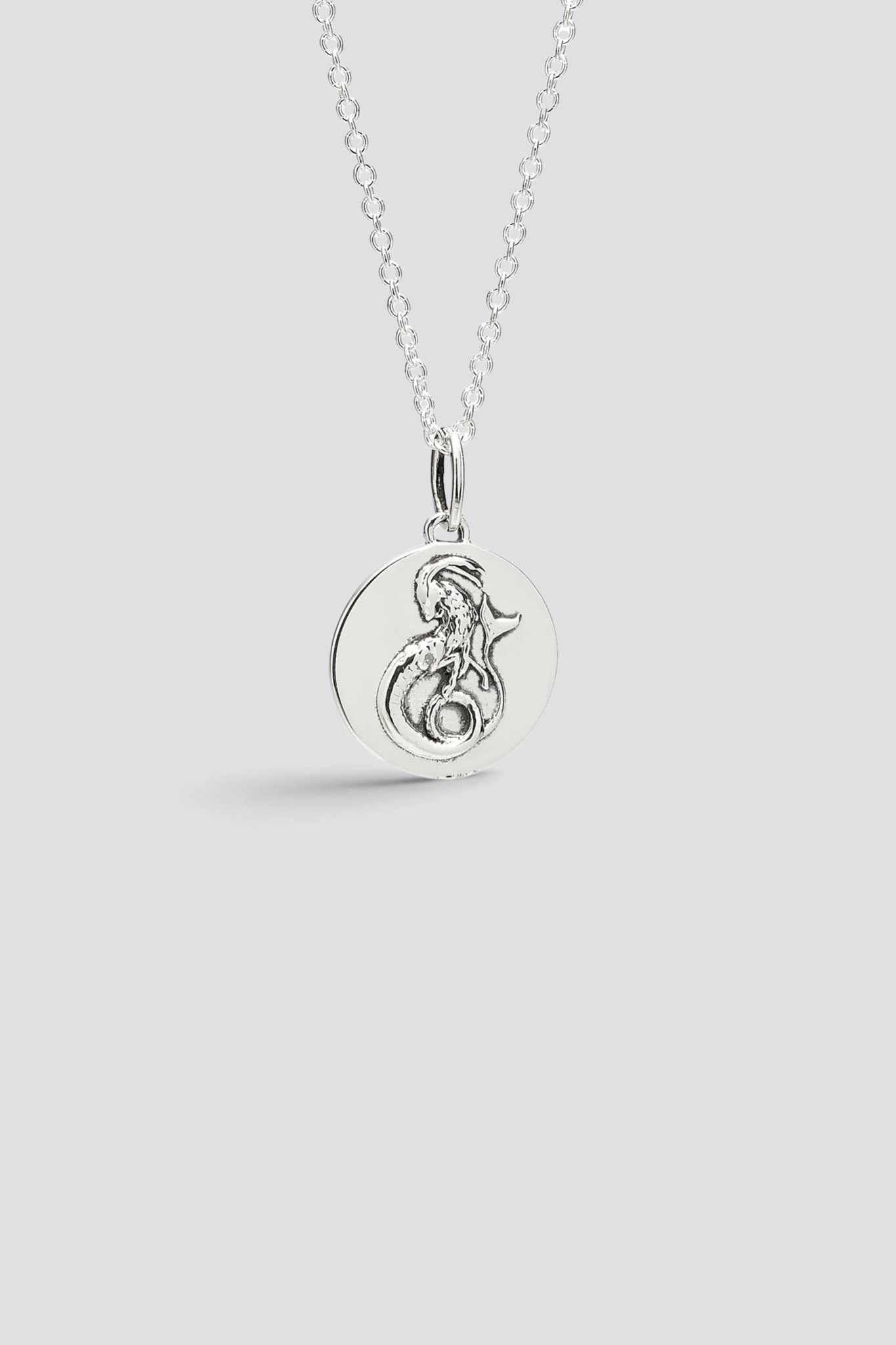 Silver Capricorn Mini Zodiac Pendant