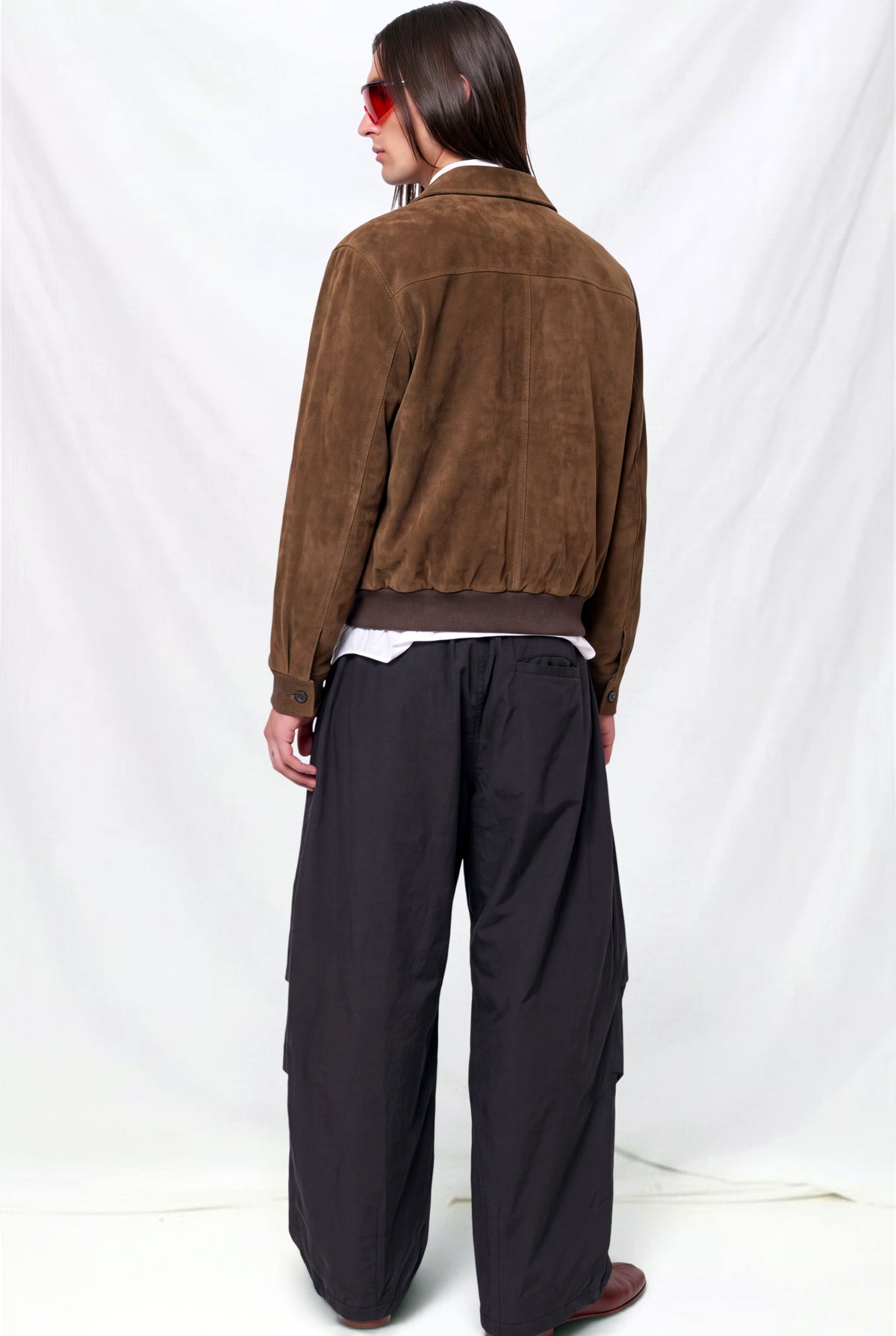 Black Drawstring Wide Fatigue Pants