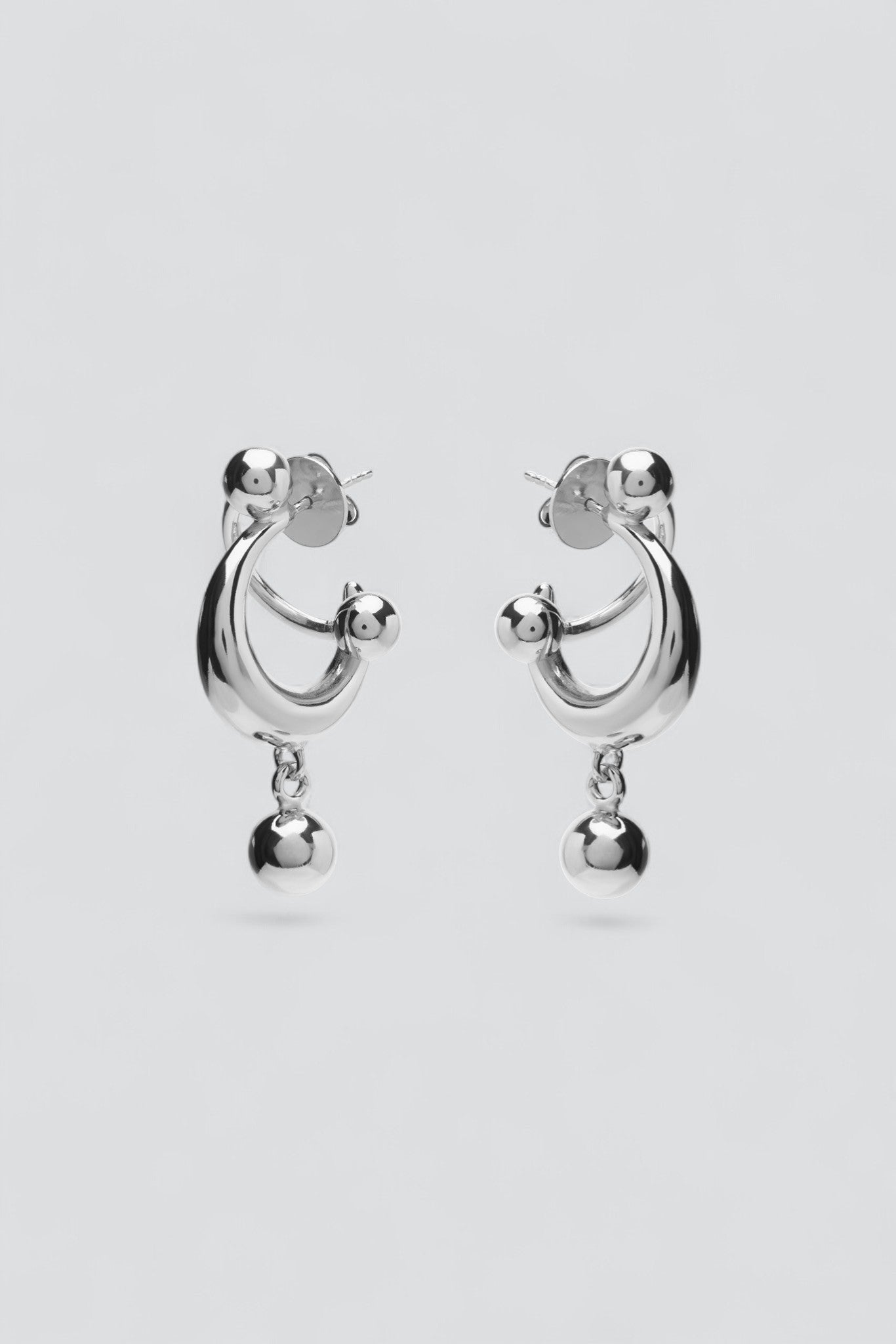 Sterling Croissant Earrings