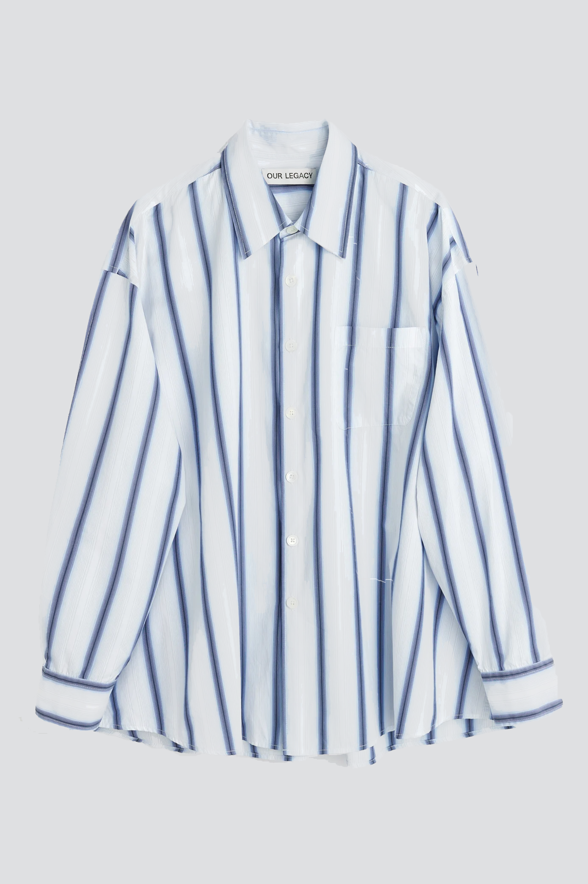 Blue Crypto Stripe Borrowed Shirt