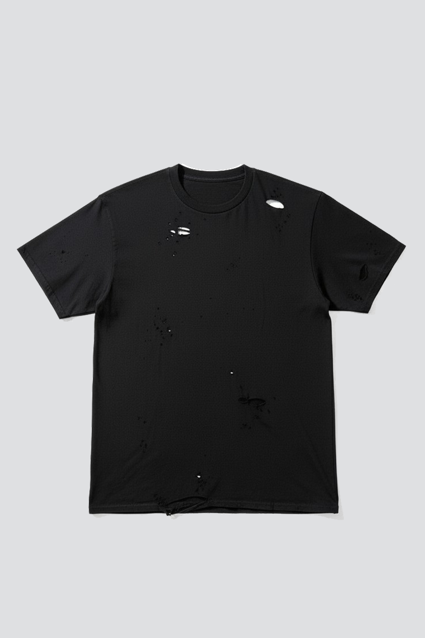 Distressed Black T-Shirt