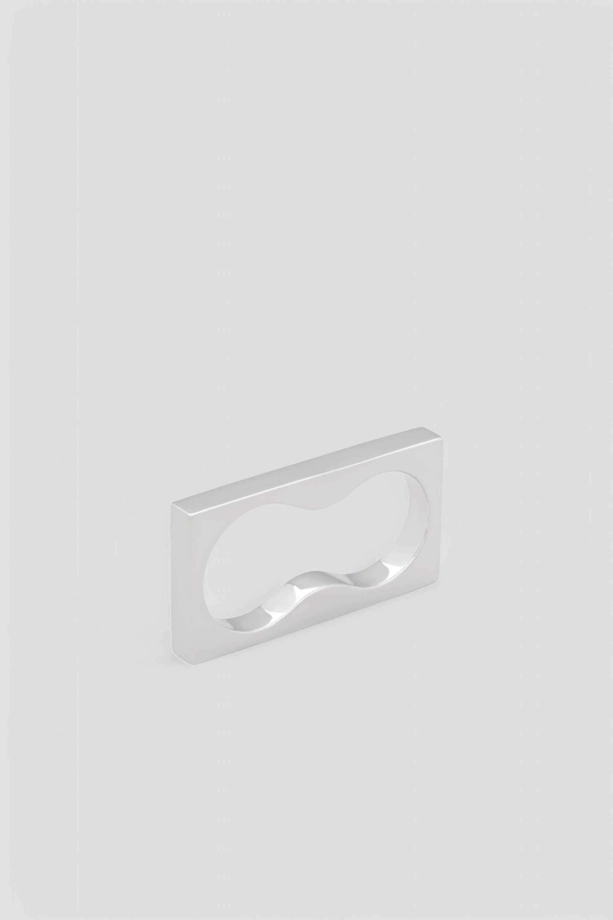 Silver Square Double Ring