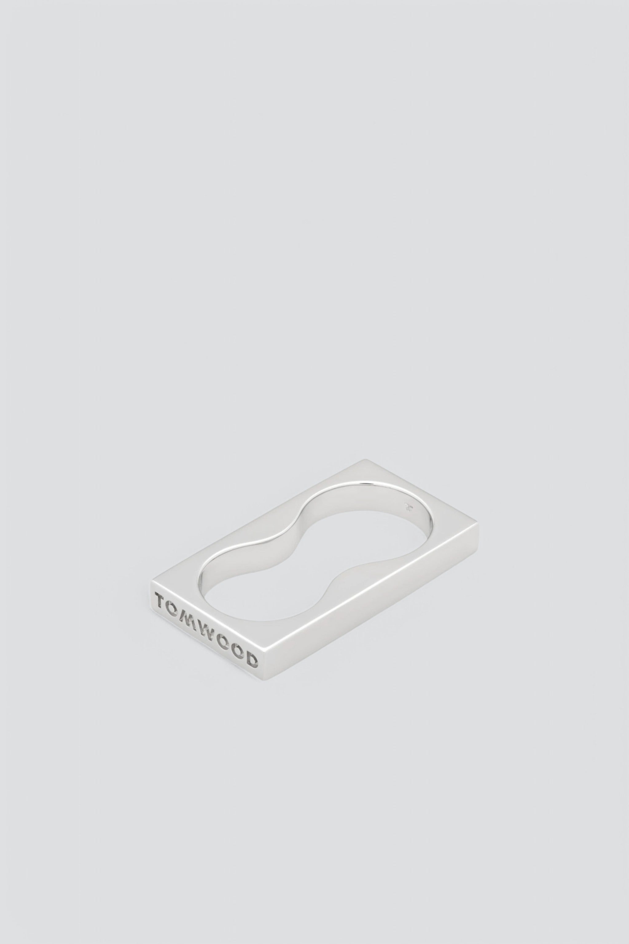 Silver Square Double Ring