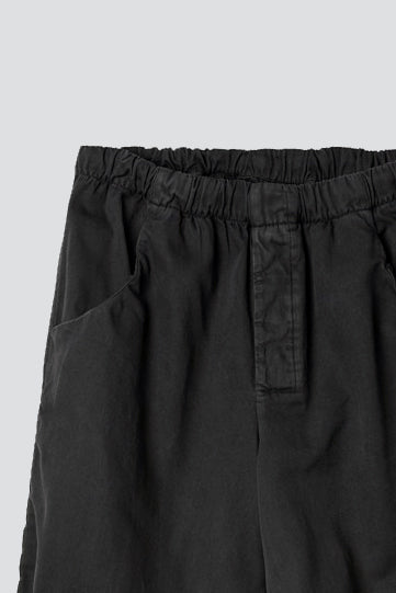 No. 267 Black Thin Canvas Draped Trousers