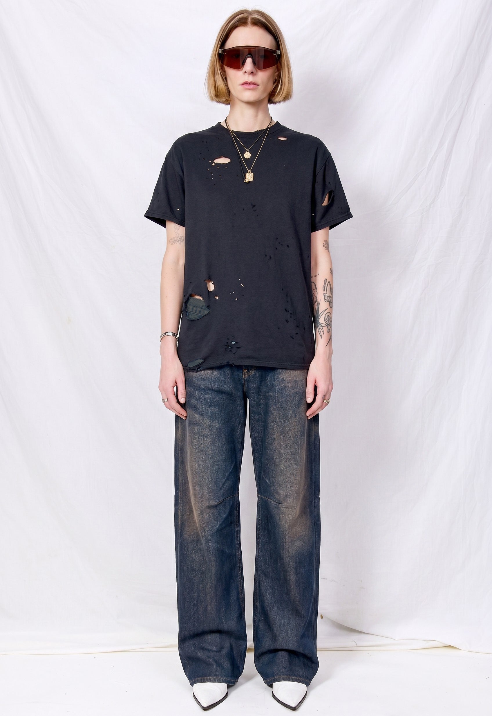 Blue Dark Washed 5 Pocket Jeans
