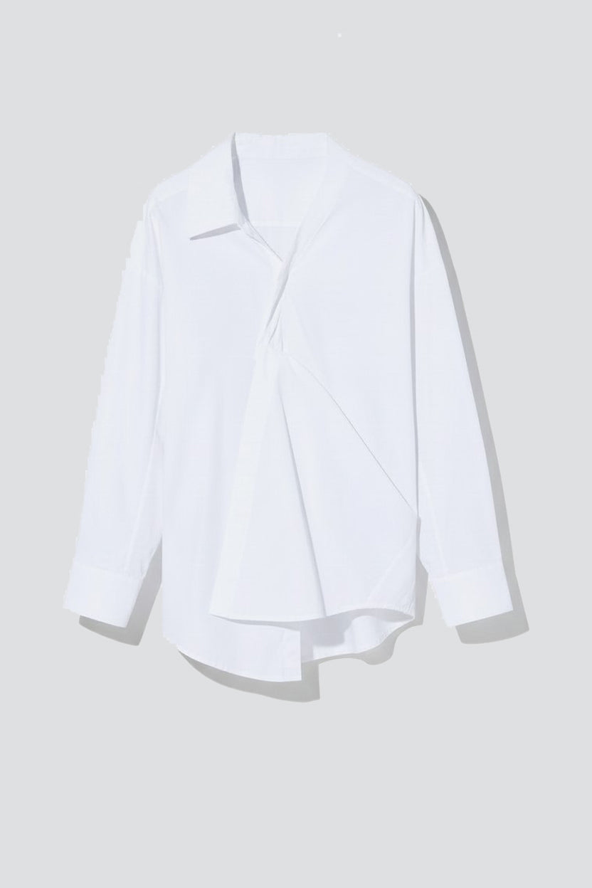 White Charles Badly Buttoned Shirt