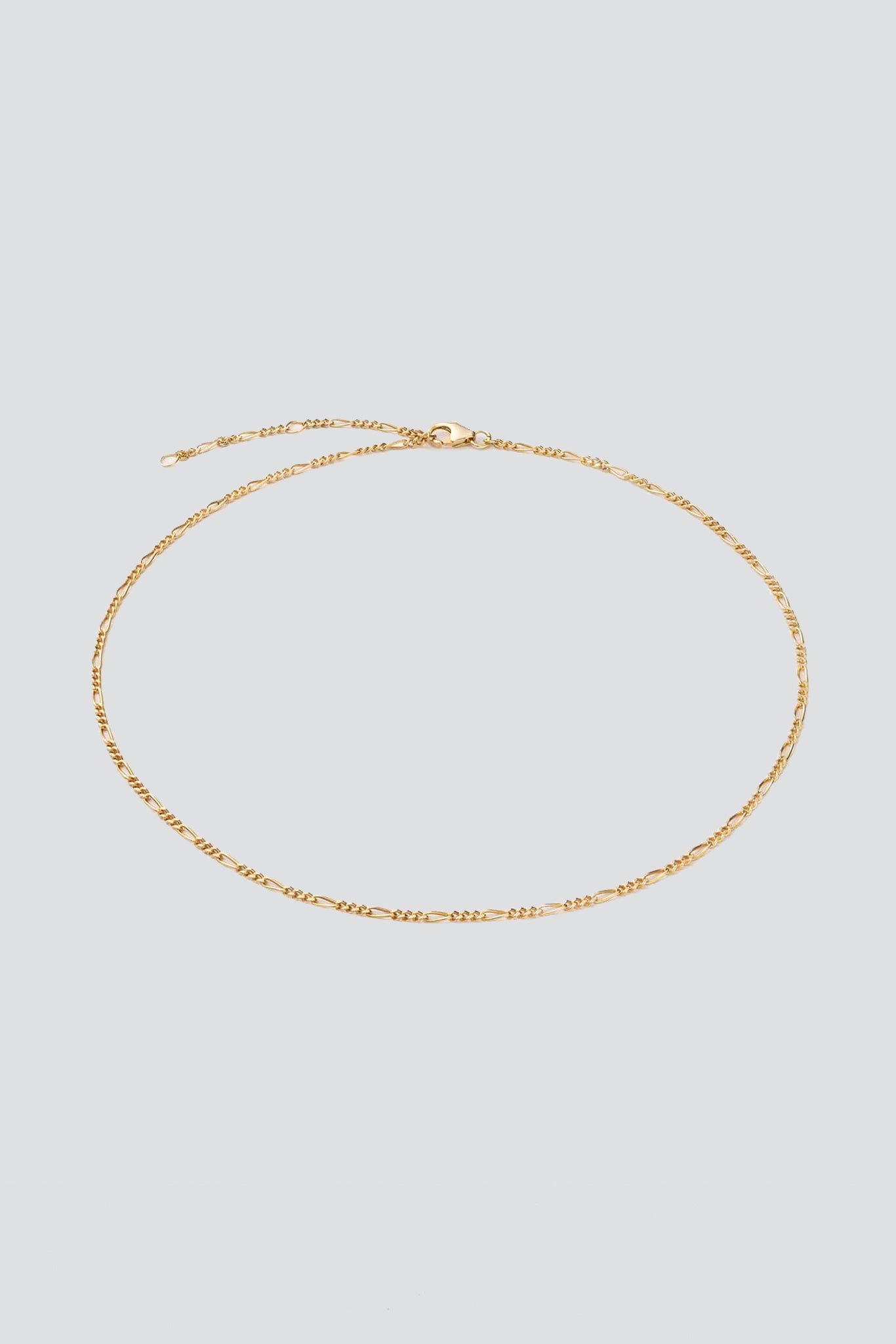 Gold Vermeil 3mm Figaro Chain Choker Necklace
