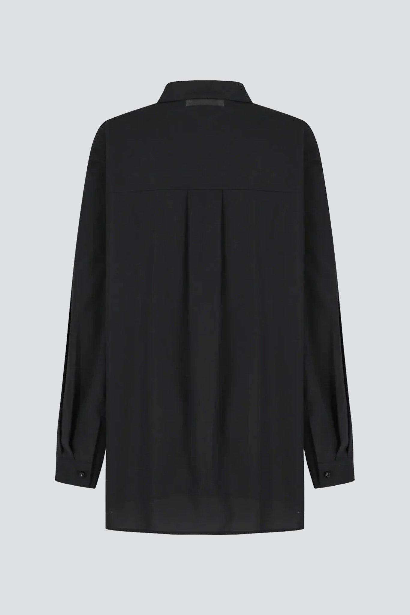 Black Sheer Cotton Classic Shirt