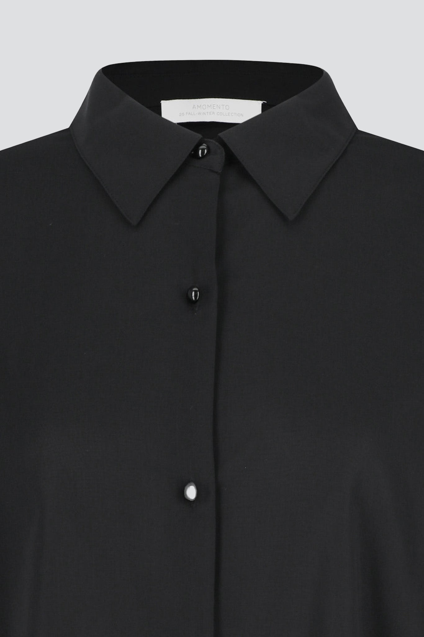 Black Sheer Cotton Classic Shirt