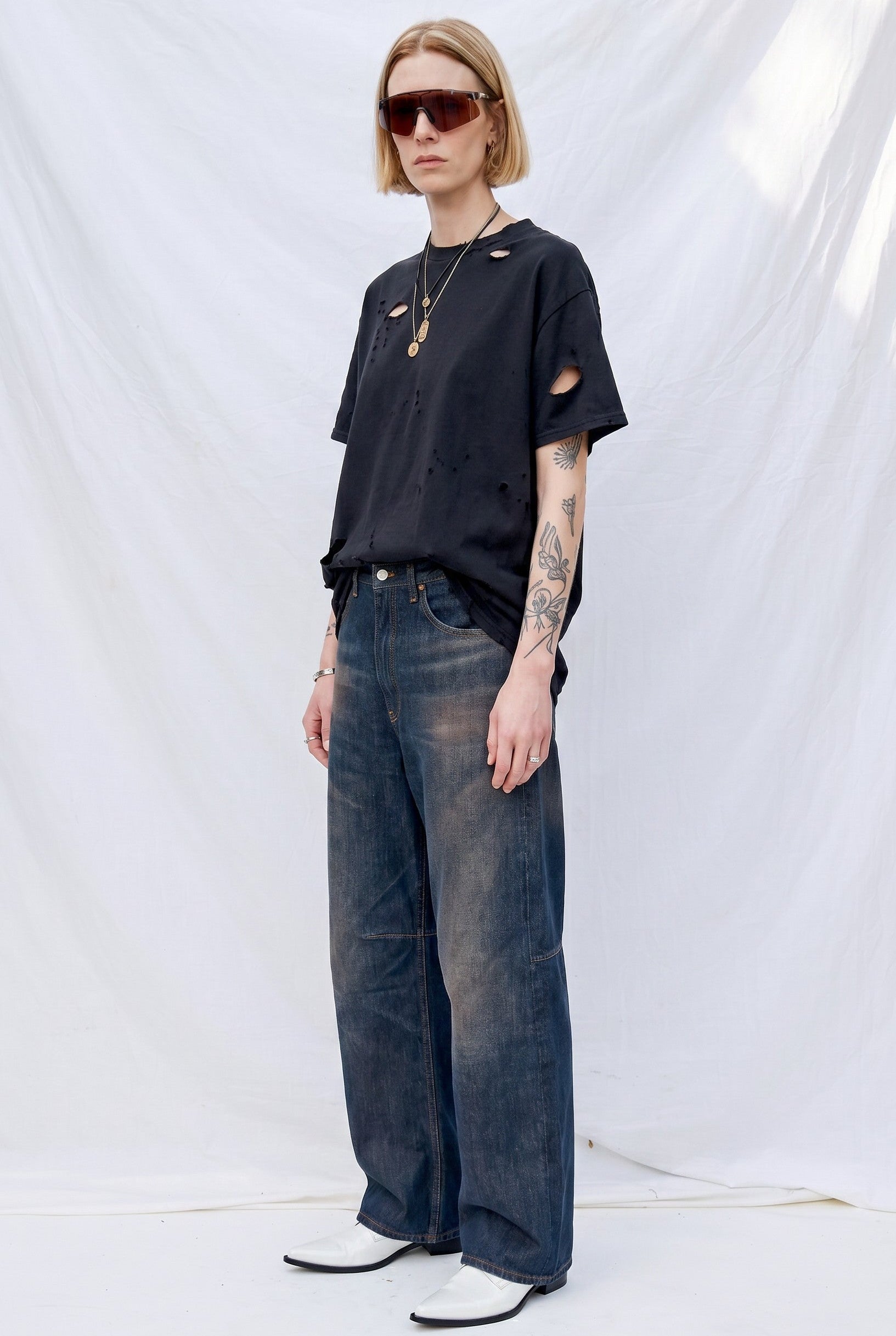 Blue Dark Washed 5 Pocket Jeans
