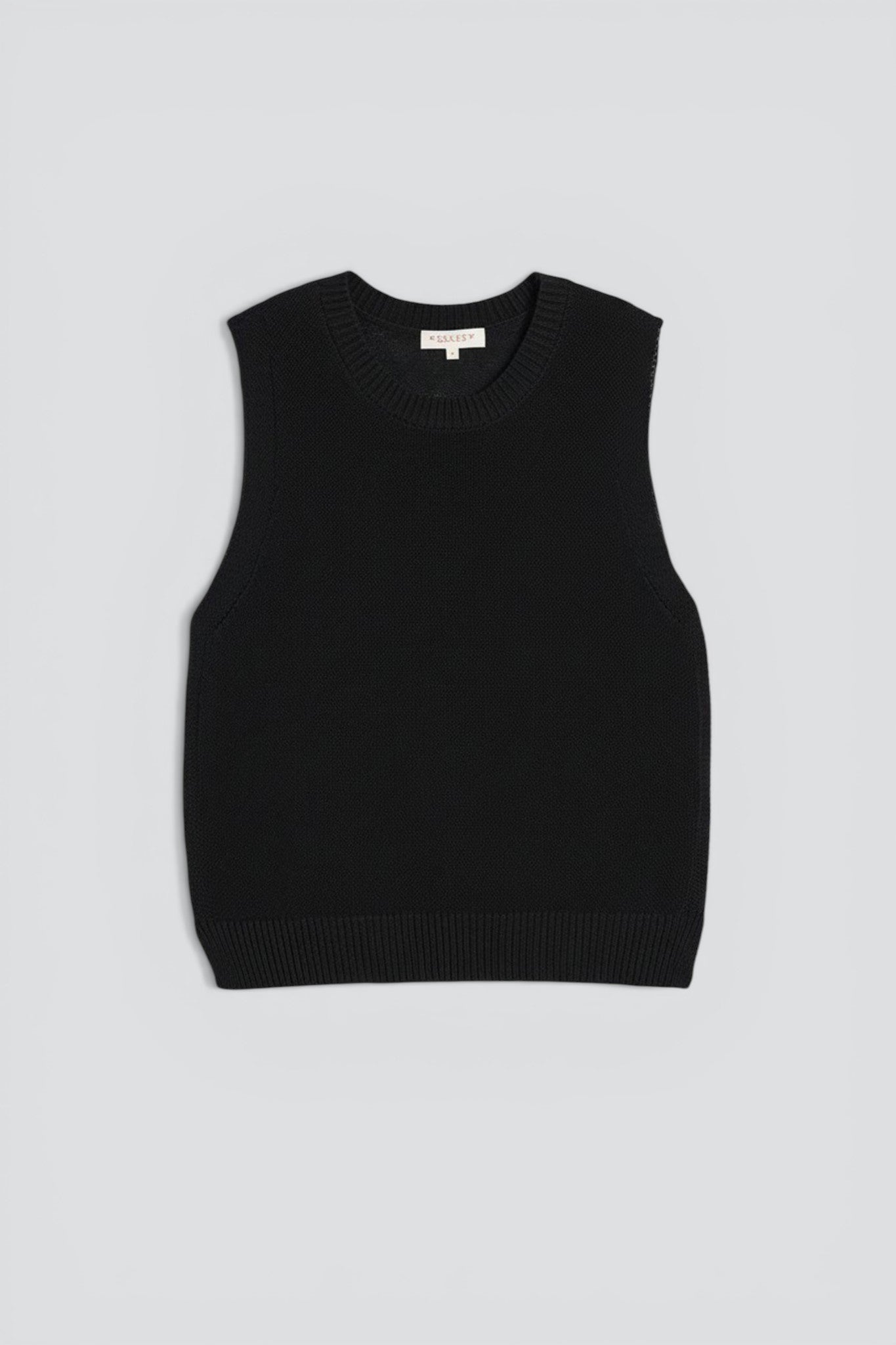 Black Olympia Cotton Linen Top