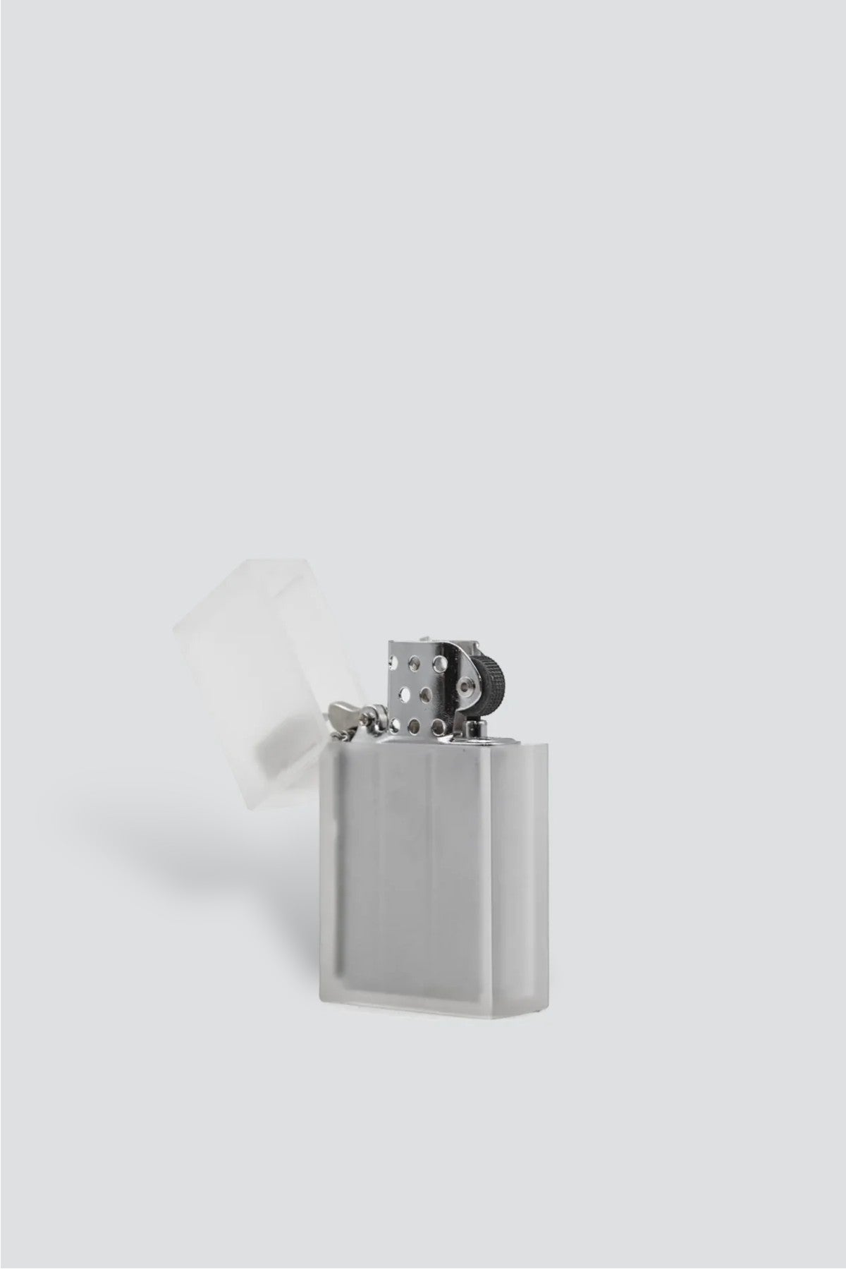 Frosty White Hard-Edge Petrol Lighter