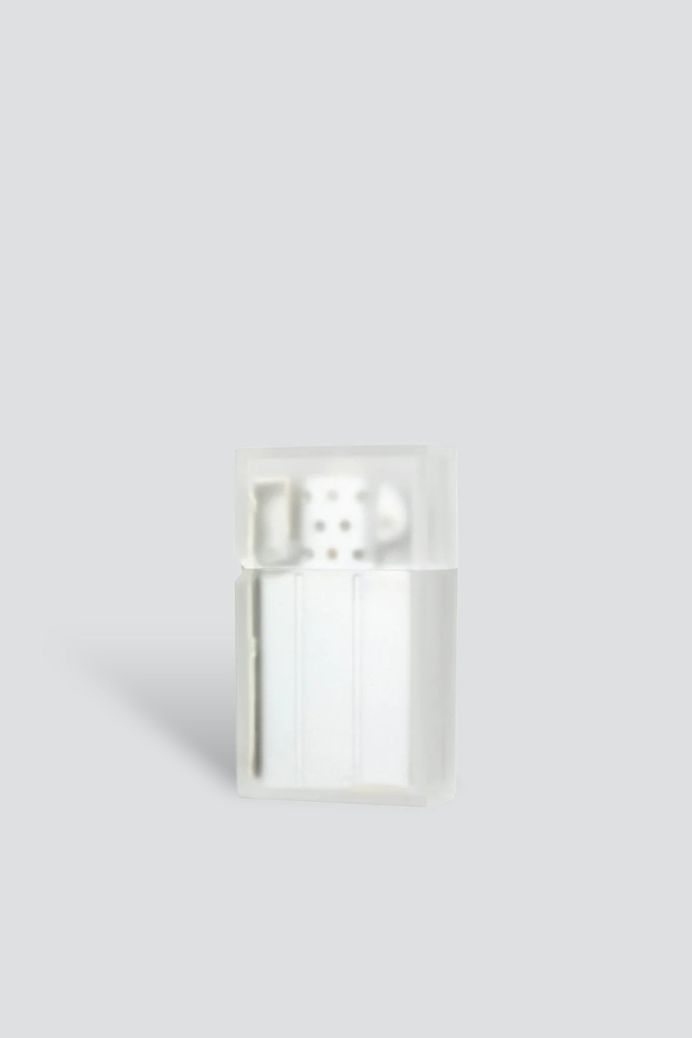 Frosty White Hard-Edge Petrol Lighter