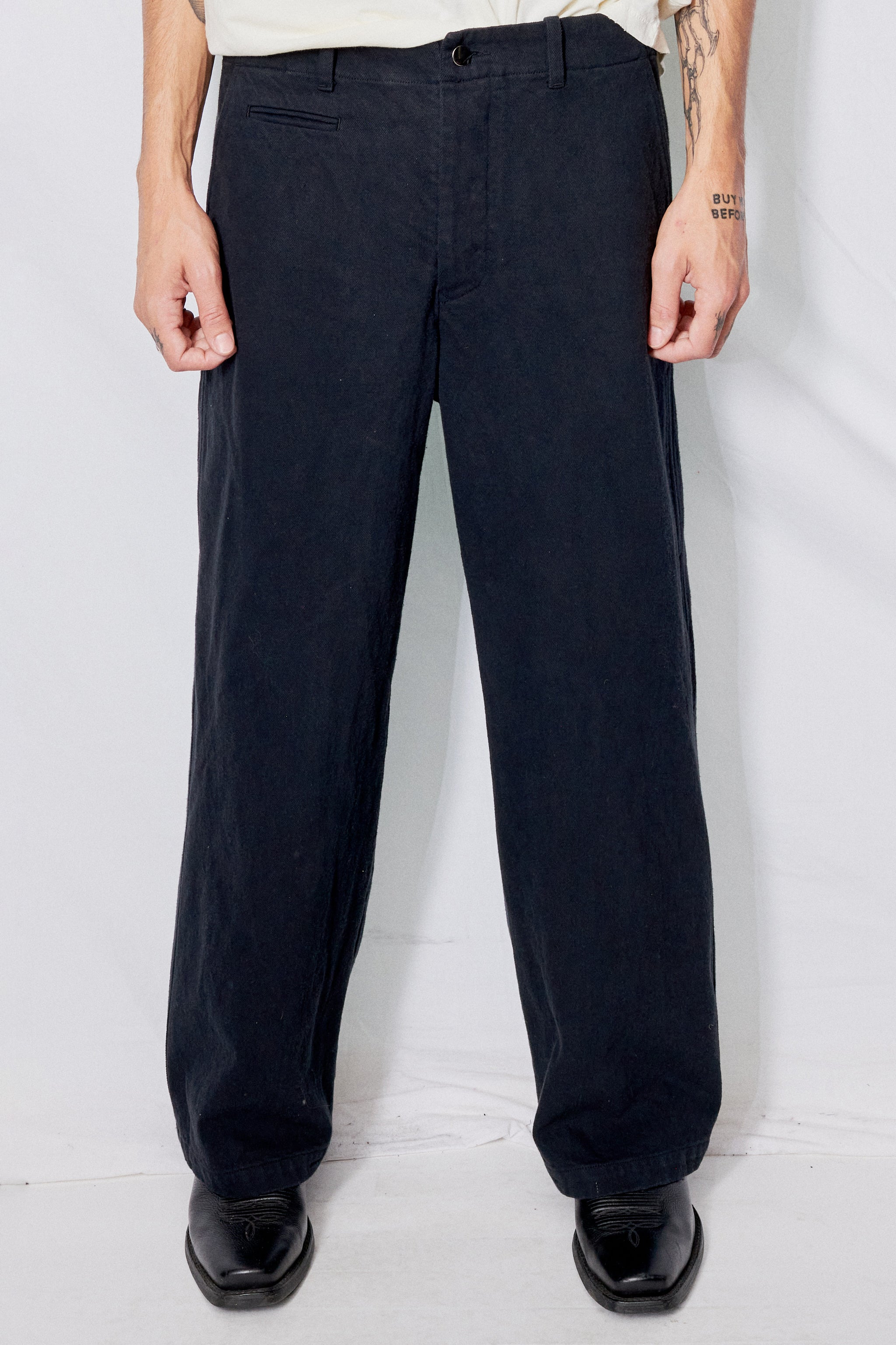 Black Denim Full Pant