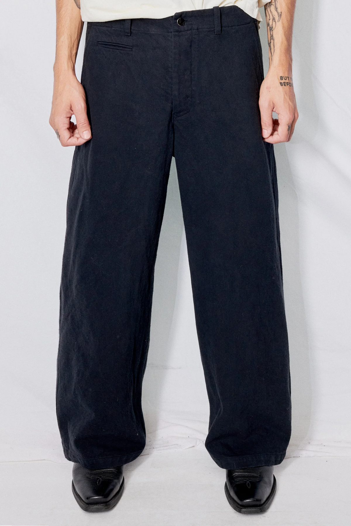 Black Denim Full Pant