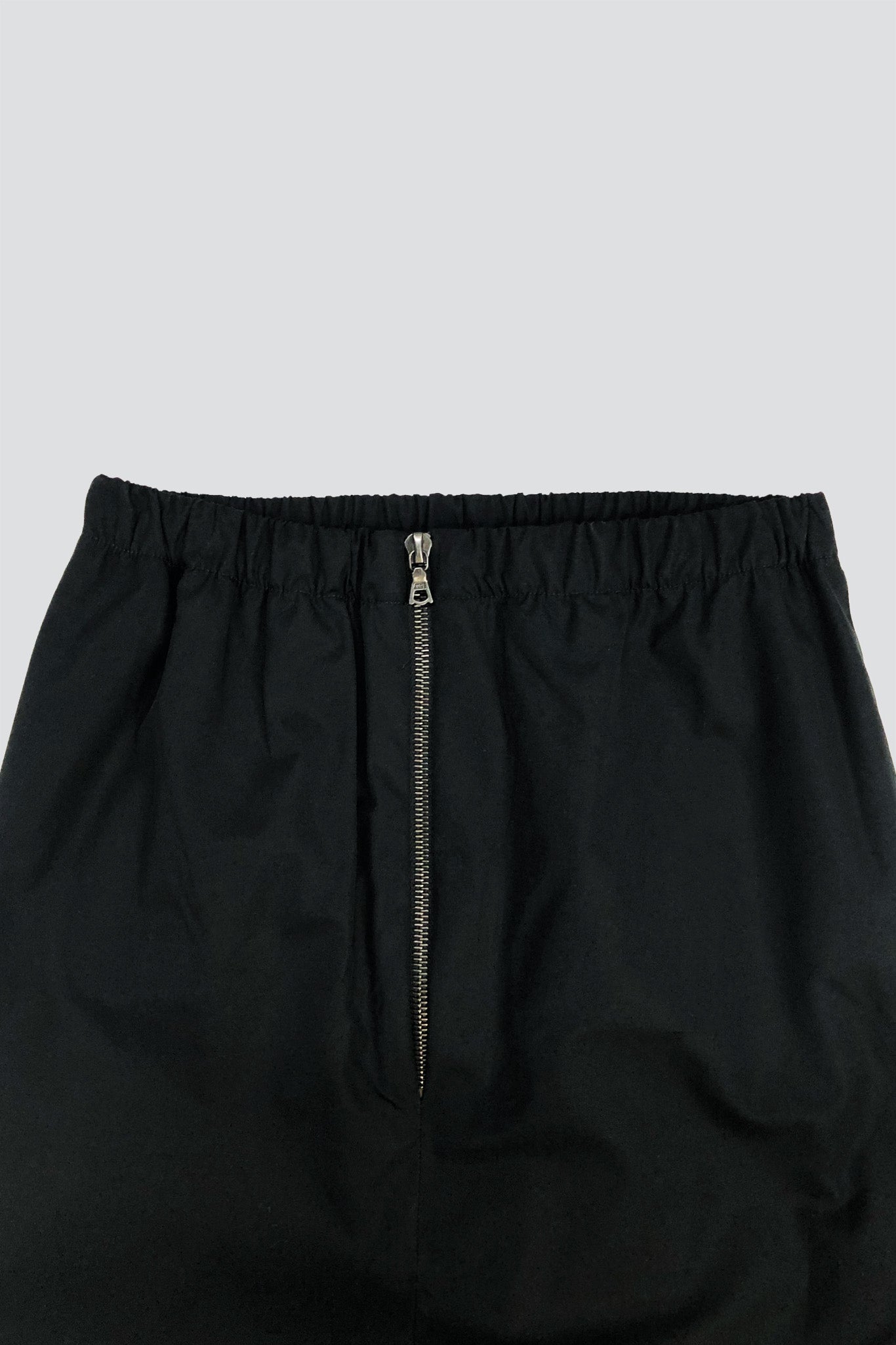 No.309 Black Poplin Three Zipper Skirt