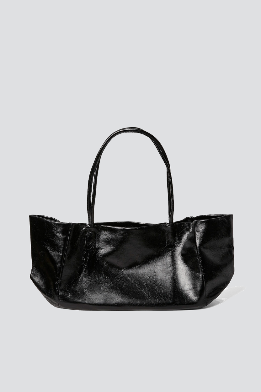 No. 338 Black Leather Long Bag
