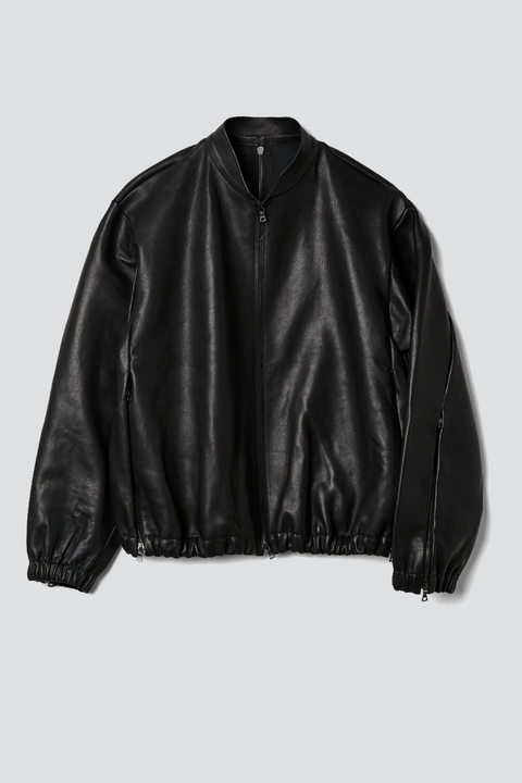 No.306 Black Leather Six Zipper Jacket - Gabriela Coll Garments