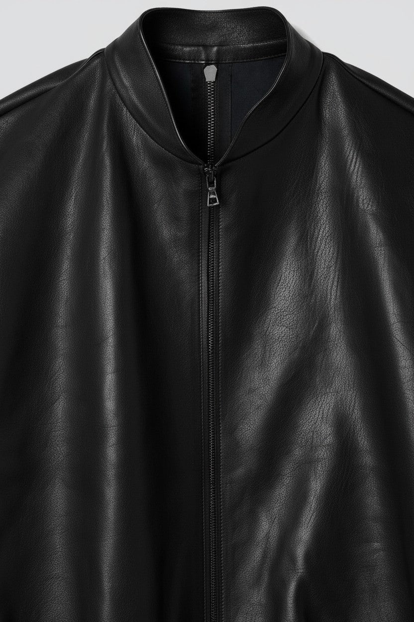No.306 Black Leather Six Zipper Jacket