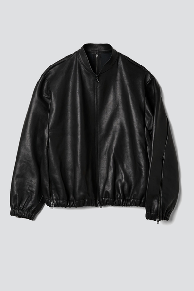 No.306 Black Leather Six Zipper Jacket - Gabriela Coll Garments