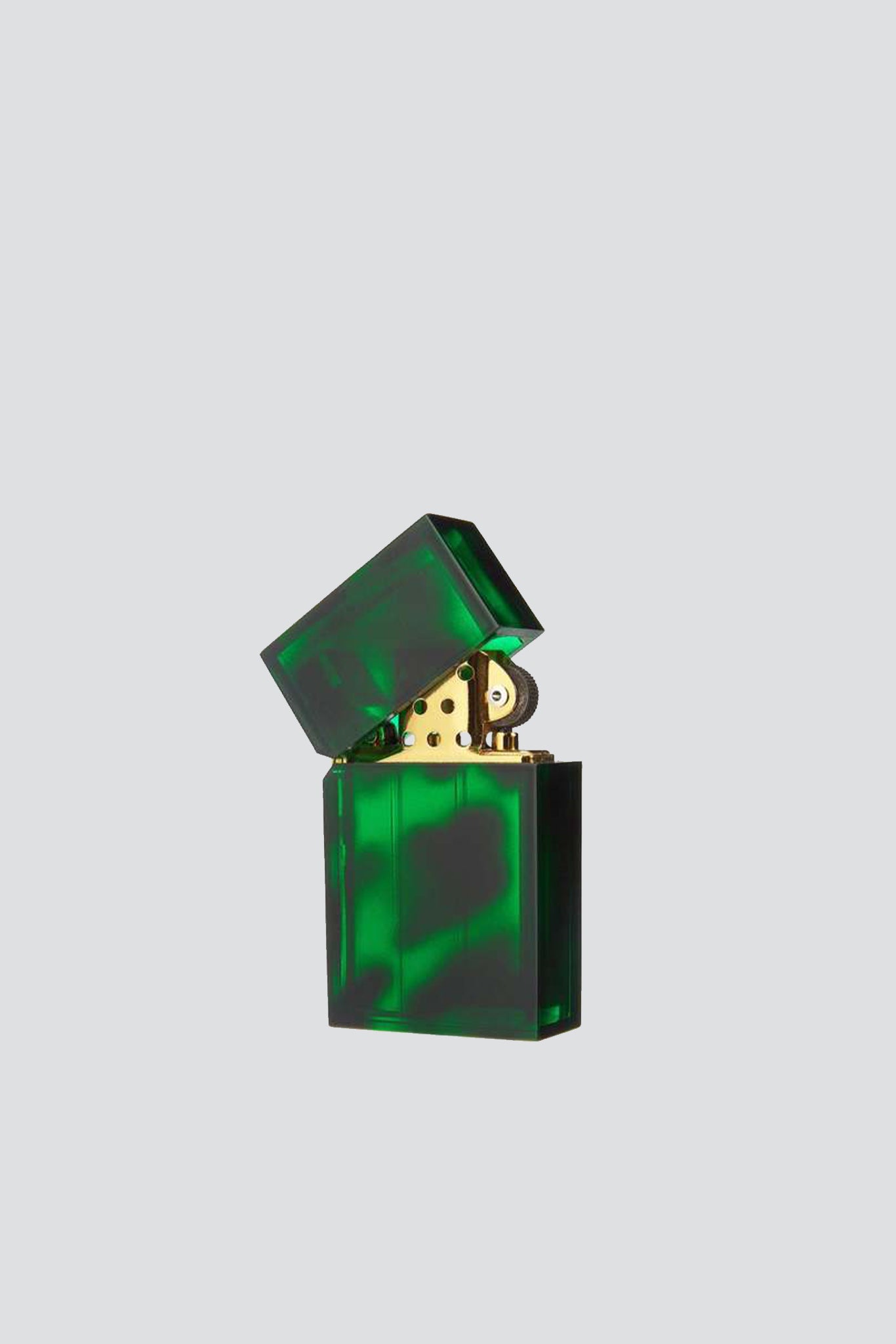 Marble Green Tortoise Hard-Edge Petrol Lighter