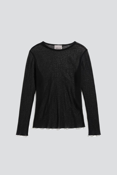 No.300 Black Rib Jersey Top - Gabriela Coll Garments – Assembly