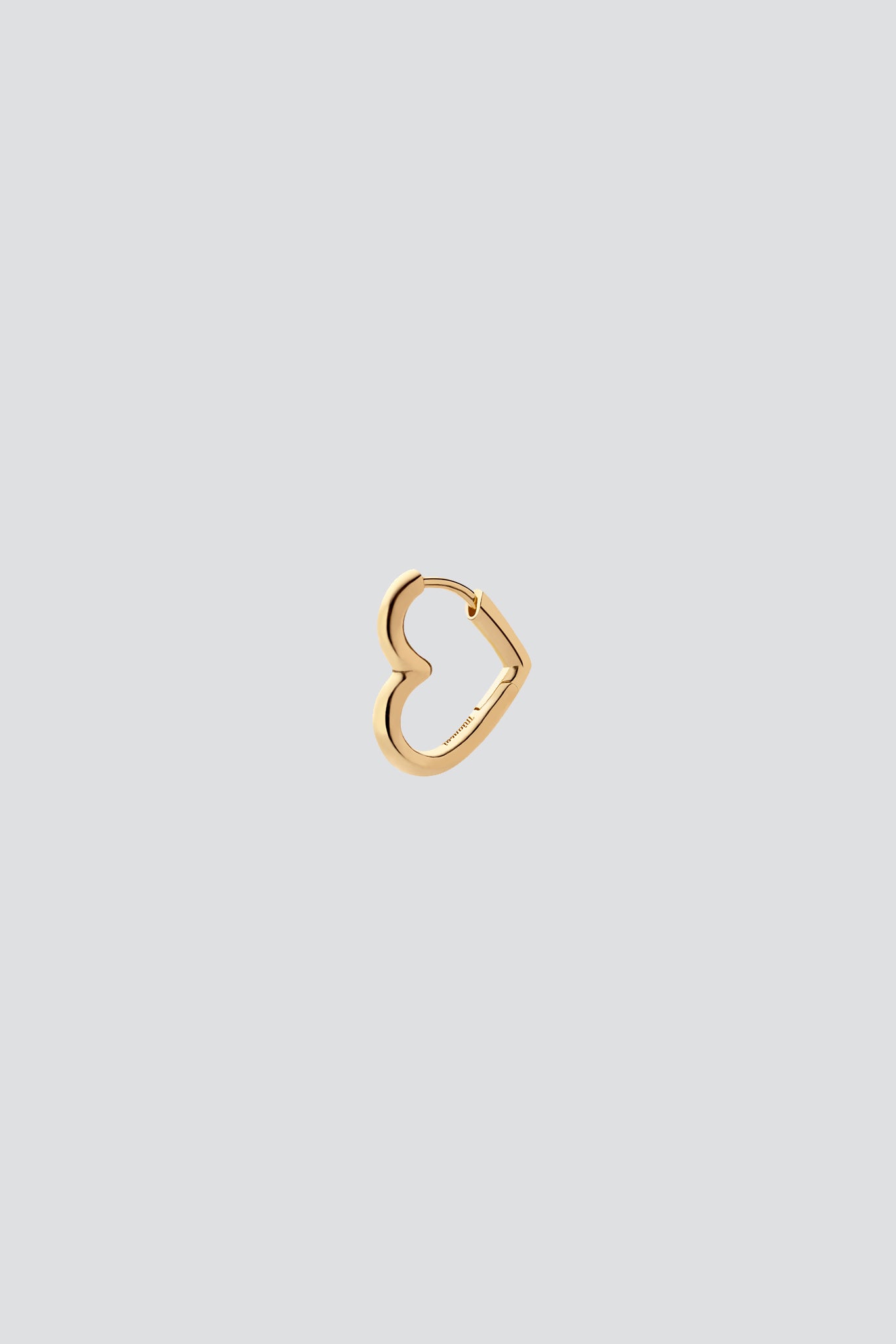 Gold Vermeil Hart Huggie Earring