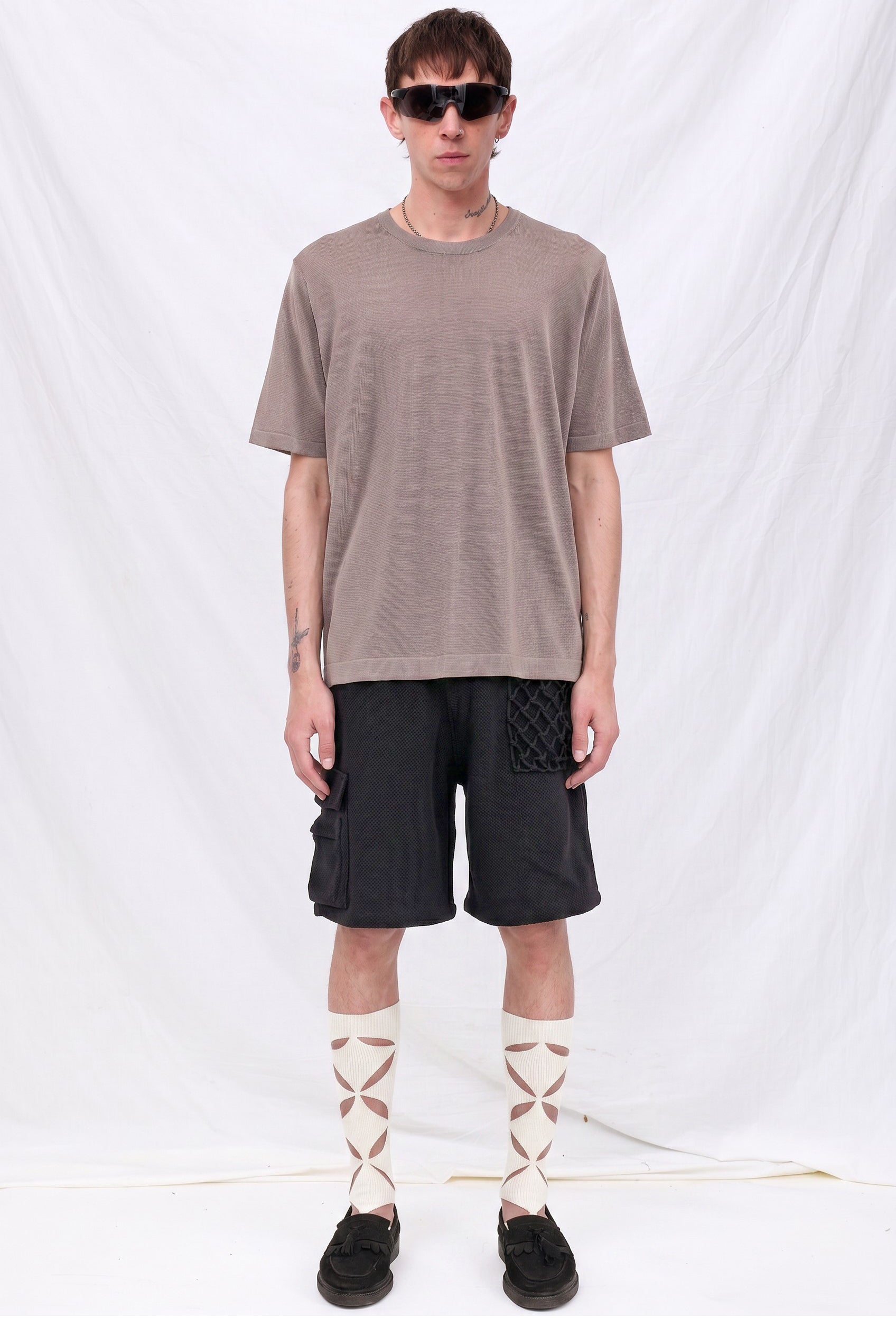 Smoke Gridmarch Macrame Short