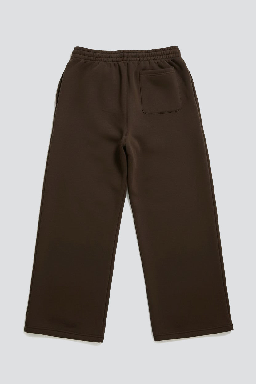 Brown Fleece Straight Leg Sweatpant