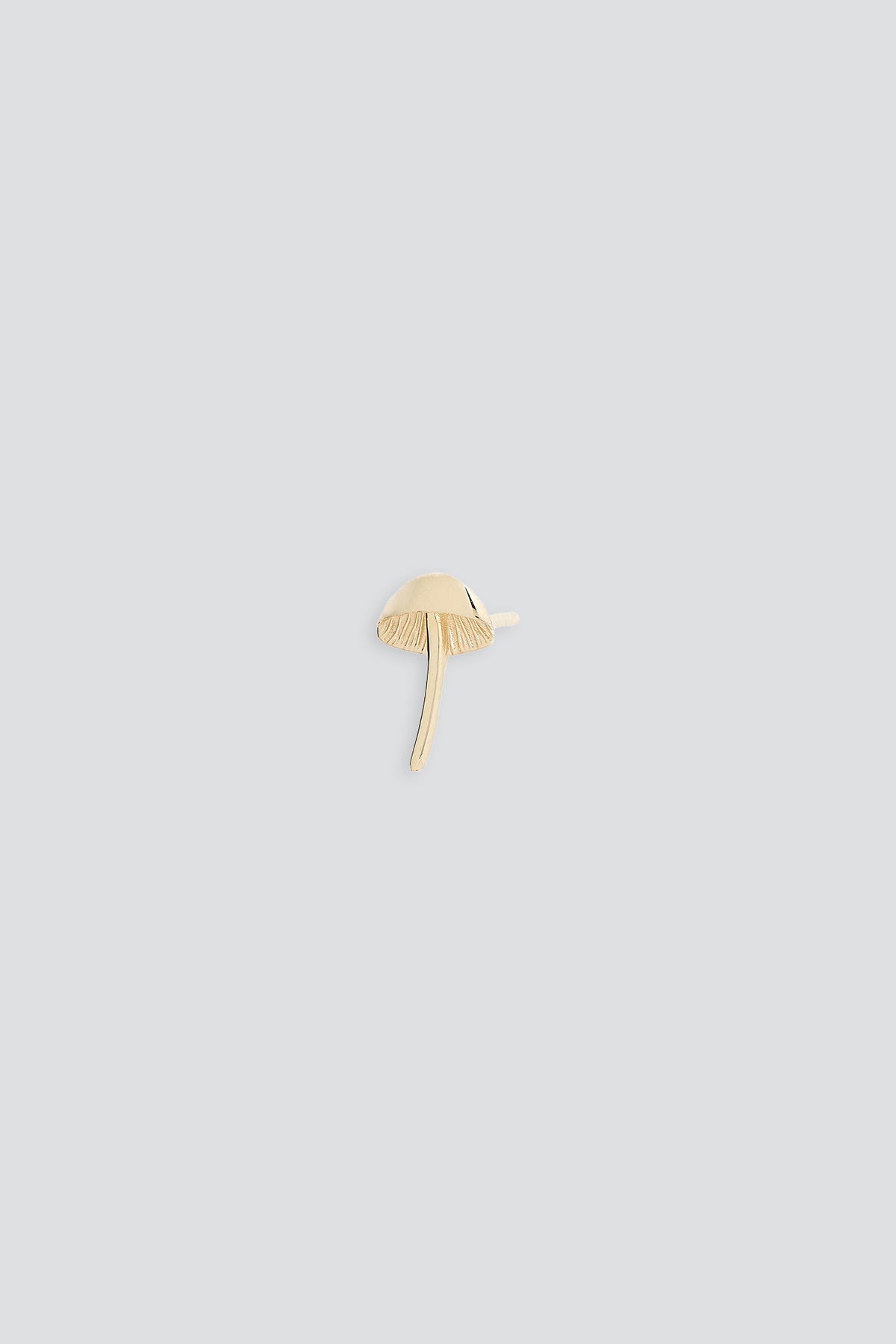 14k Solid Gold Mushroom Itty Bitty Stud