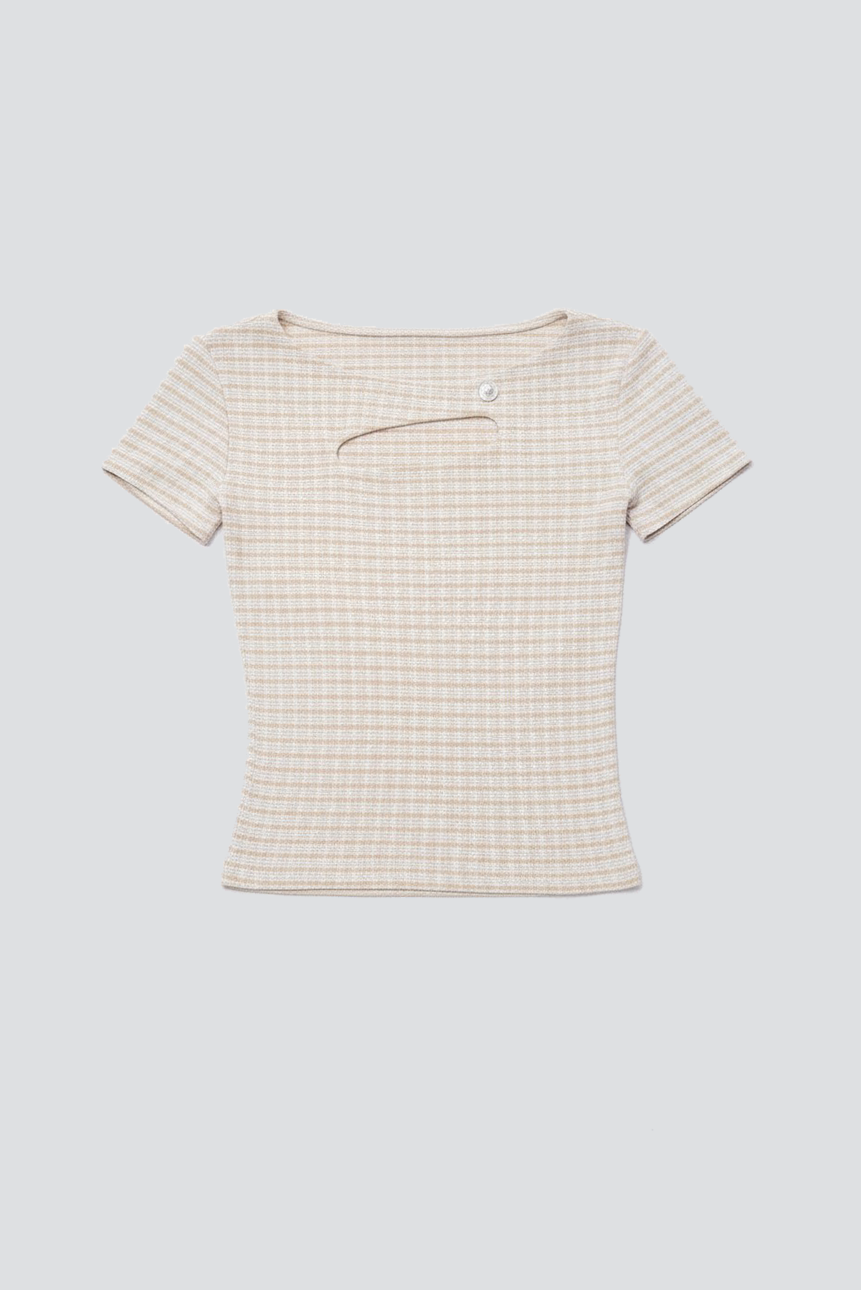 Tan Plaid Key Short Sleeve