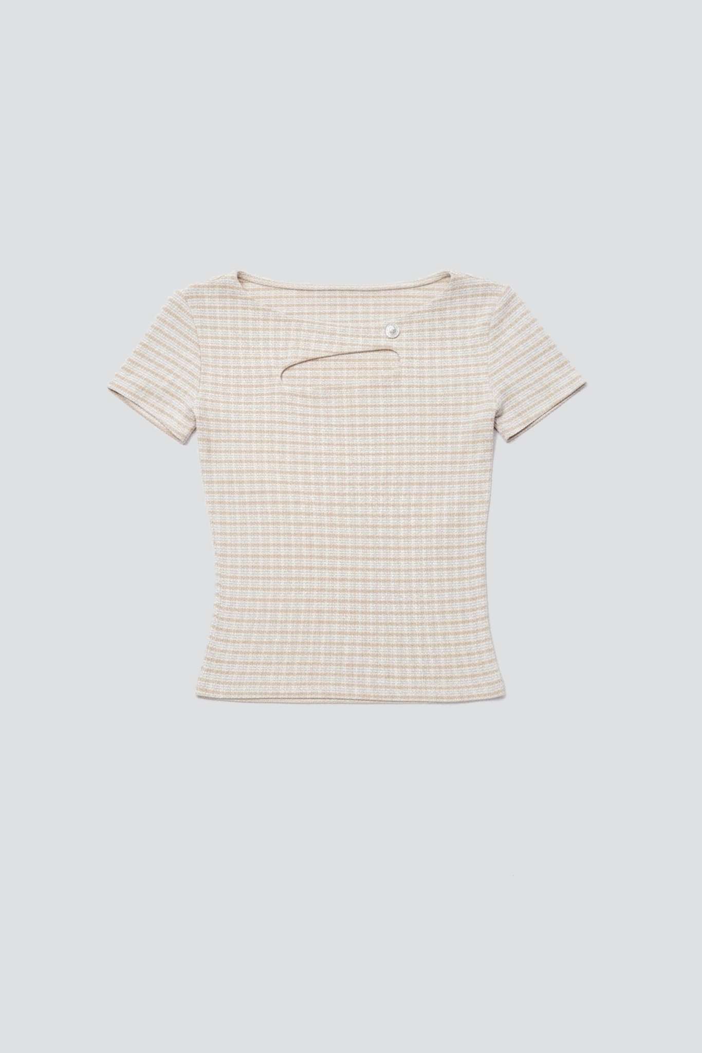 Tan Plaid Key Short Sleeve