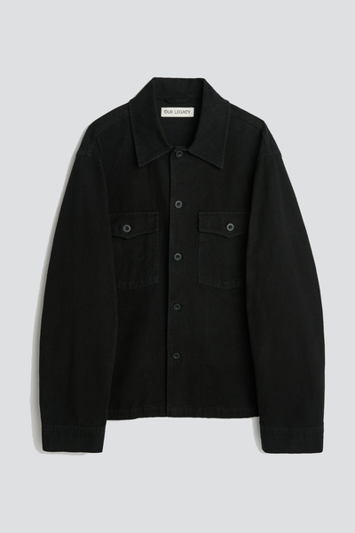 Black Brushed Cotton Evening Coach Jacket - Our Legacy – Assembly