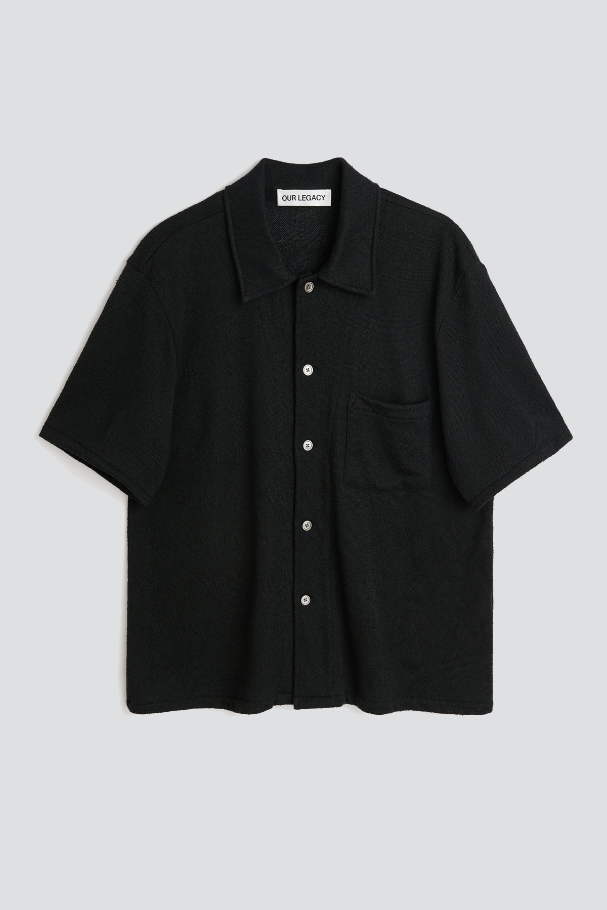 Black Boucle Box Shirt Shortsleeve