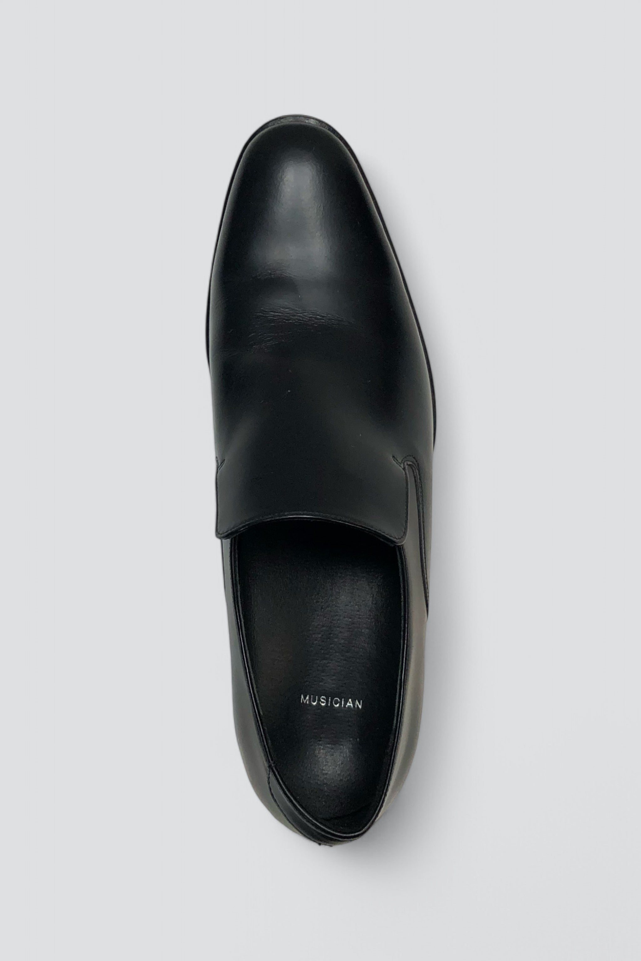 Black Leather Cuban Loafer