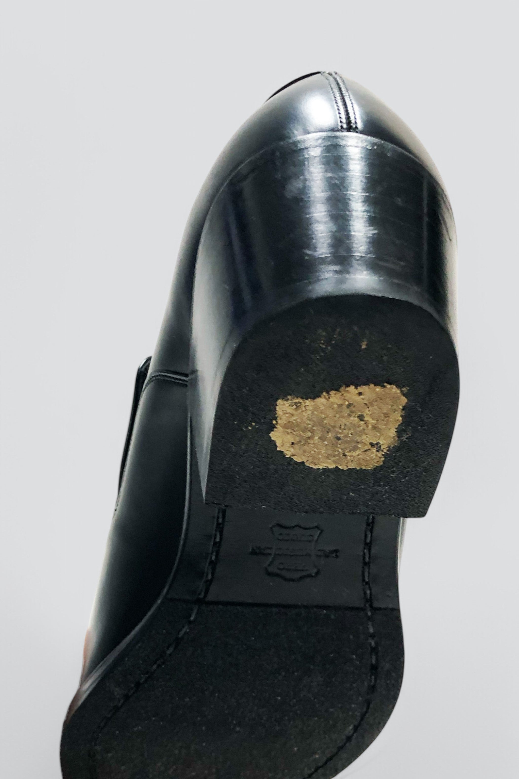 Black Leather Cuban Loafer